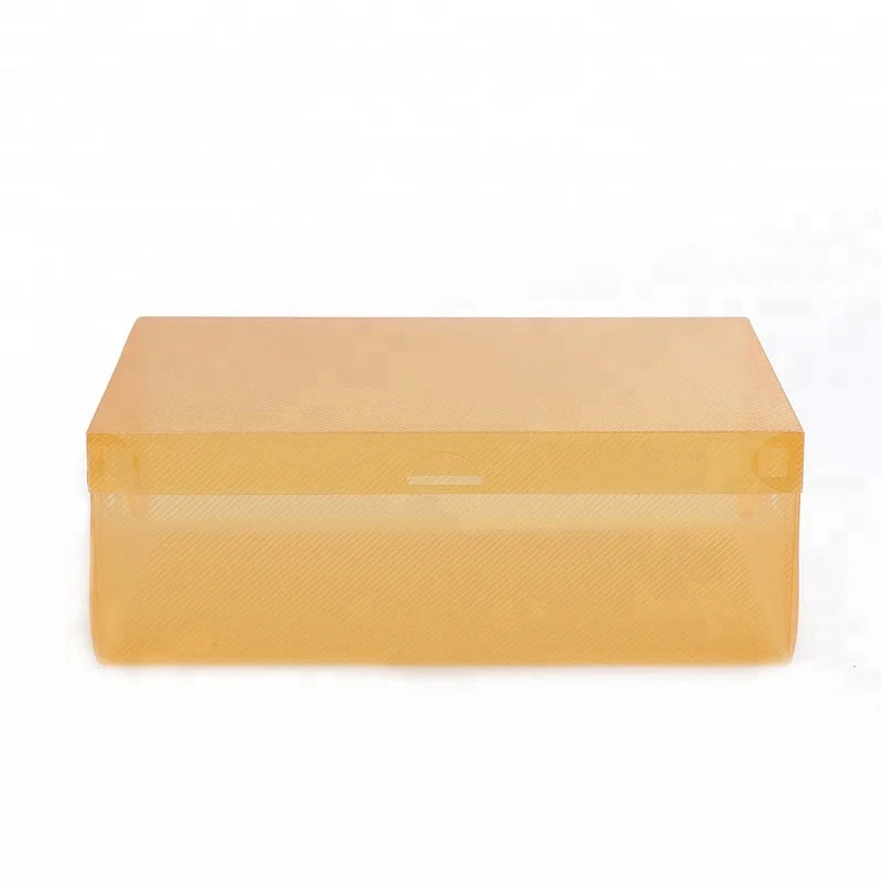 Hot sale promotional colorful transparent square plastic PP clear shoe box