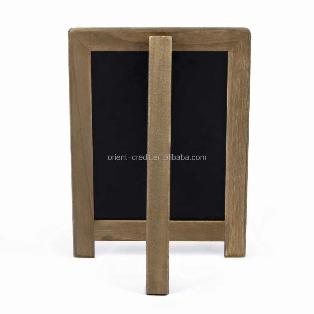 Antique Wooden Framed Standing Table Chalkboard Sign Magnetic Blackboard, Perfect for Kitchen, Bar, Wedding