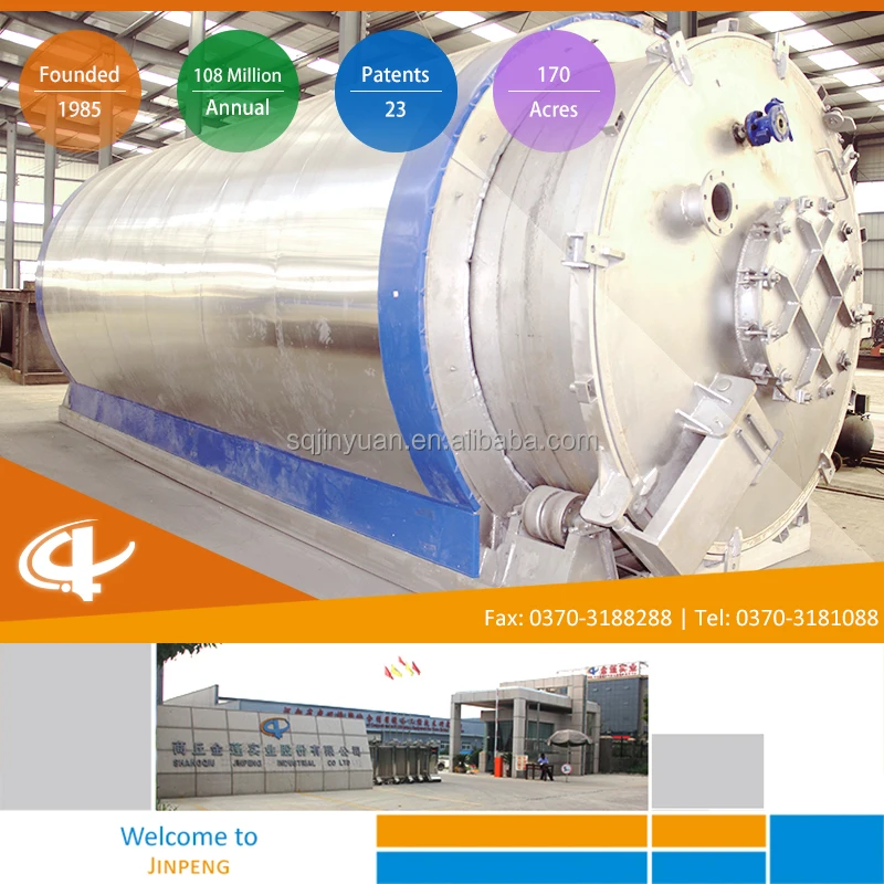 Отходов шин пиролиз машина / оборудование