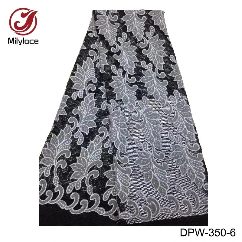 2020 Высококачественная Черная Свадебная французская вышивка африканские кружевные ткани