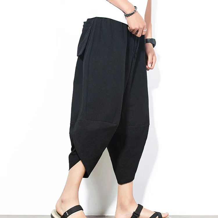 New Arrival Sports Joggers Sweatpants Mens Blank Loose Fit Trousers Harem Pants