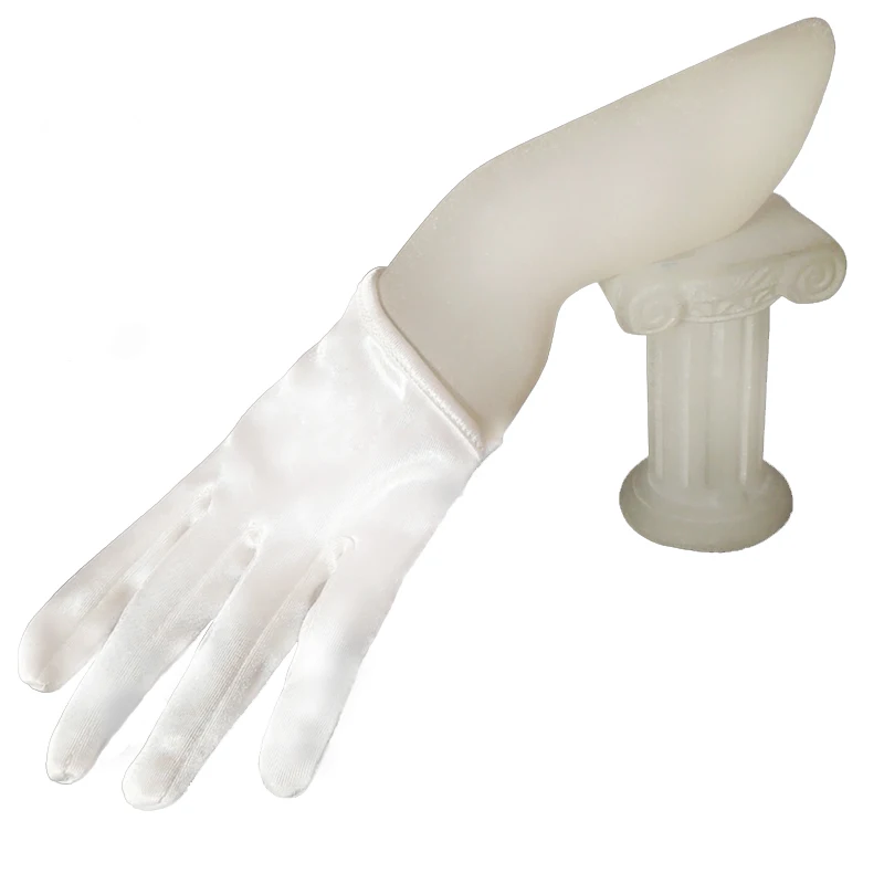 
Bridal Accessories Wholesale Half-palm Finger Gloves Show the Finger Sleeves of Spandex Elastic Satin Clothing for Stage Use 