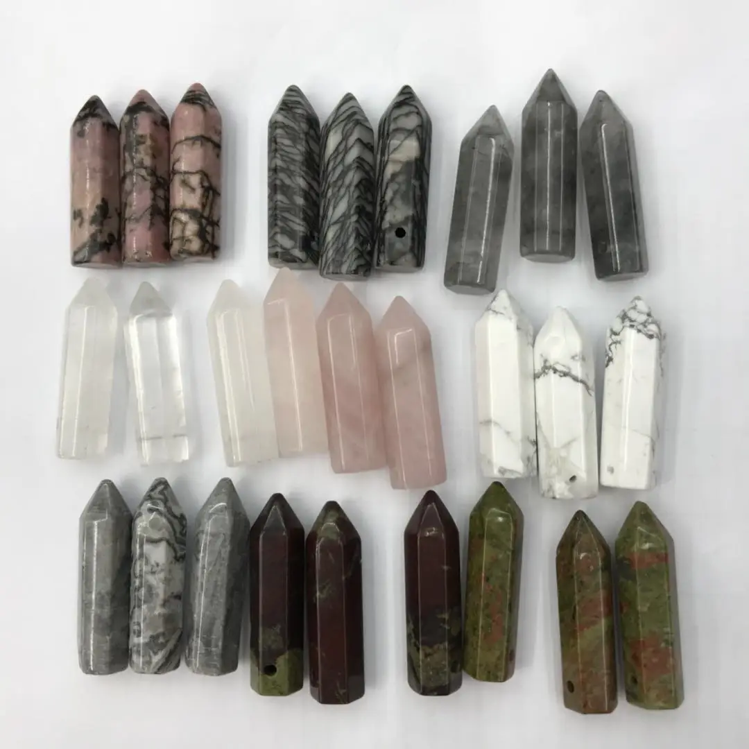 30x8mm bullet pendant with hole drilled horizontally gemstone bullet pendant