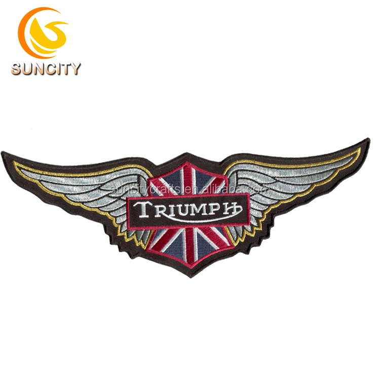 Garment Accessories High Quality Skull Iron Embroidery Patch Rock and Rider Moteros Embroidery Patch With Iron On