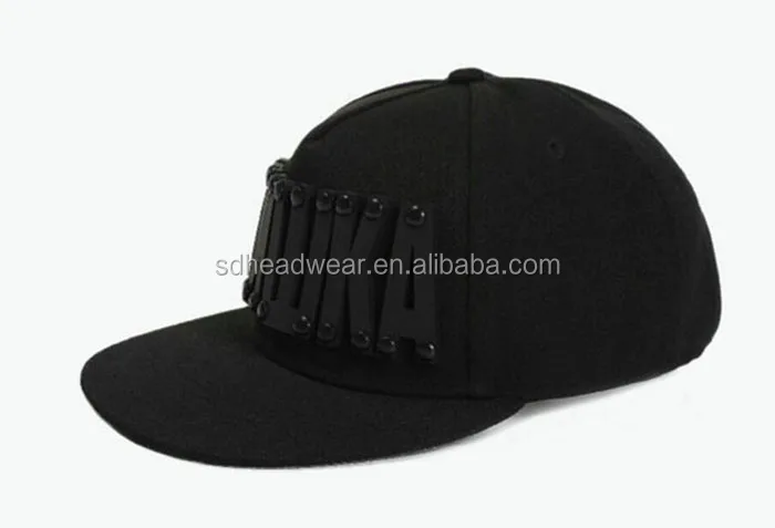 Hip-hop 100% acrylic custom embossed 3d acrylic letters snapback hats
