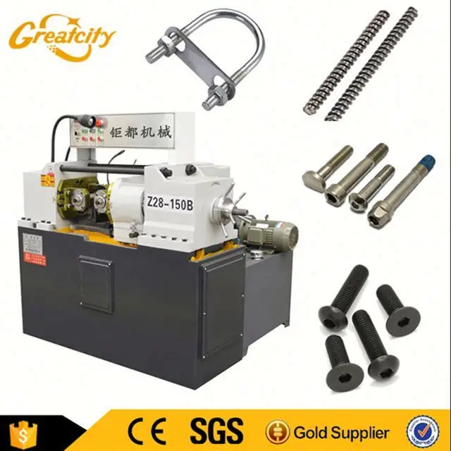 hydraulic steel rod thread rolling machinery cnc threading roll machining threaded rolled machine