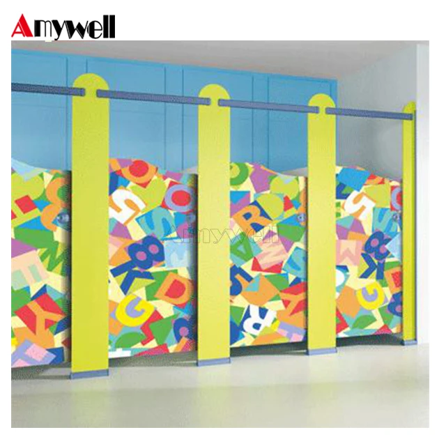 Amywell 12mm Compact Laminate HPL Kindergarten toilet partition