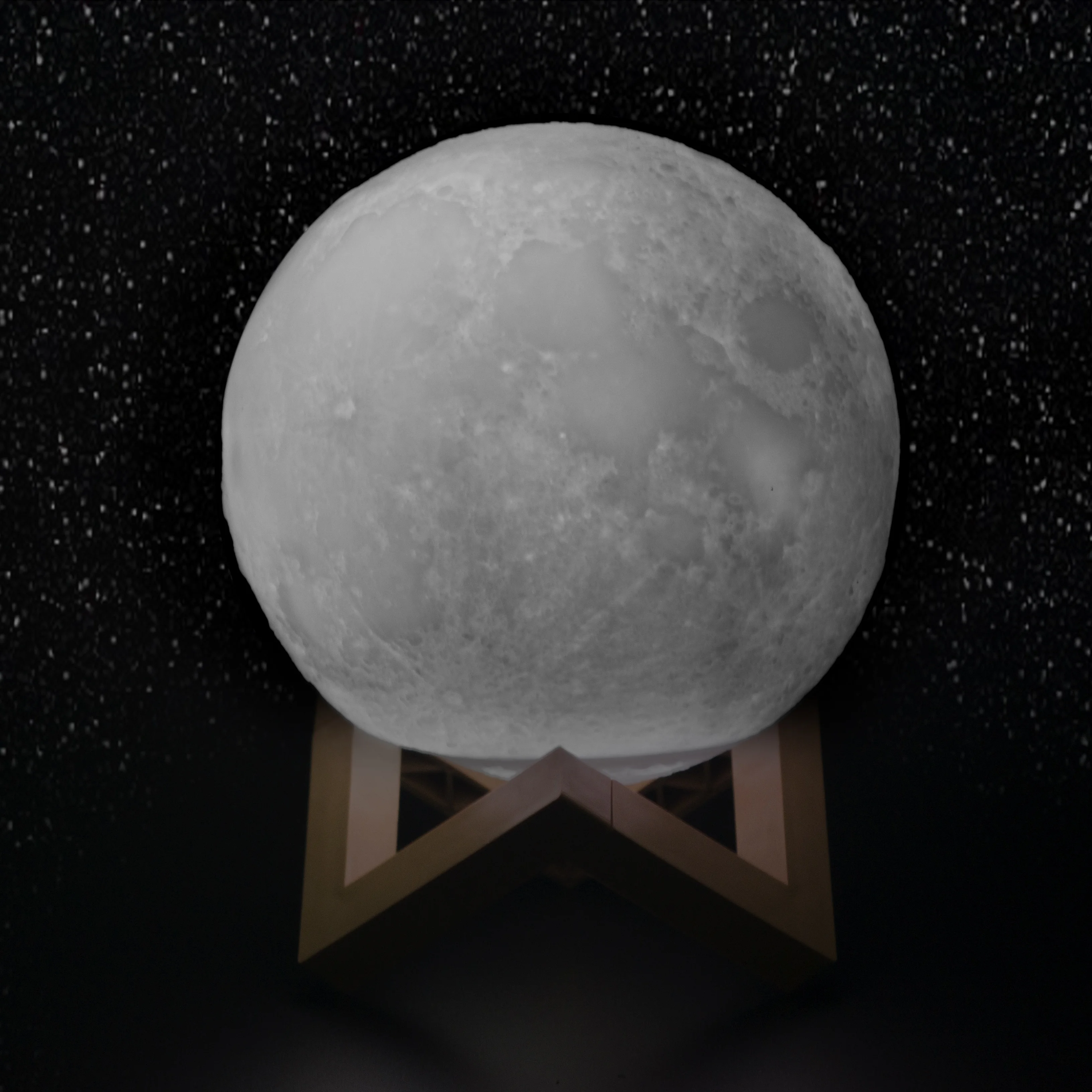 8CM Color Change Touch Switch Earth Night Light 3D Print Moon Lamp Holiday