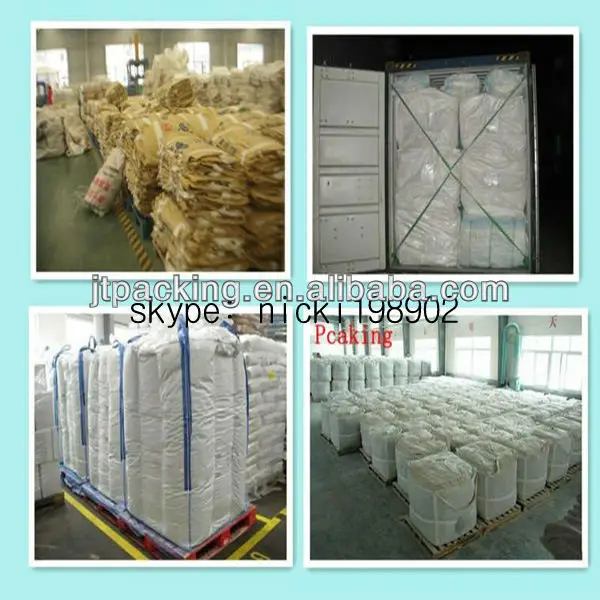 
1000kg 1.5 tons Flat Bottom Option (Discharge) and Top Fill Spout Top Option (Filling) fibc bulk bag specifications 