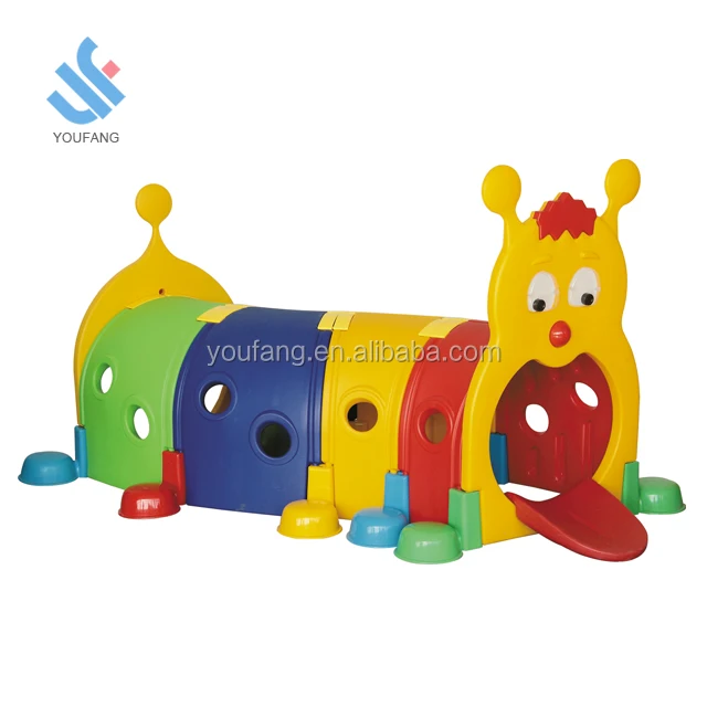 YF-06001A factory newest kids indoor playground equipment caterpillars crawling tunnel Elf tunnel kids outdoor play tunnel