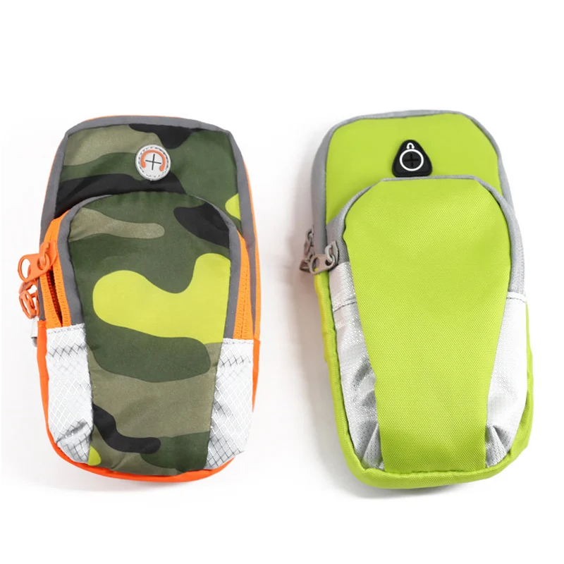 Nylon Double Zippered Pockets Hot Design Cycling Mobile Phone Case Armbag Running Arm Bag Cellphone Sports arm phone bag