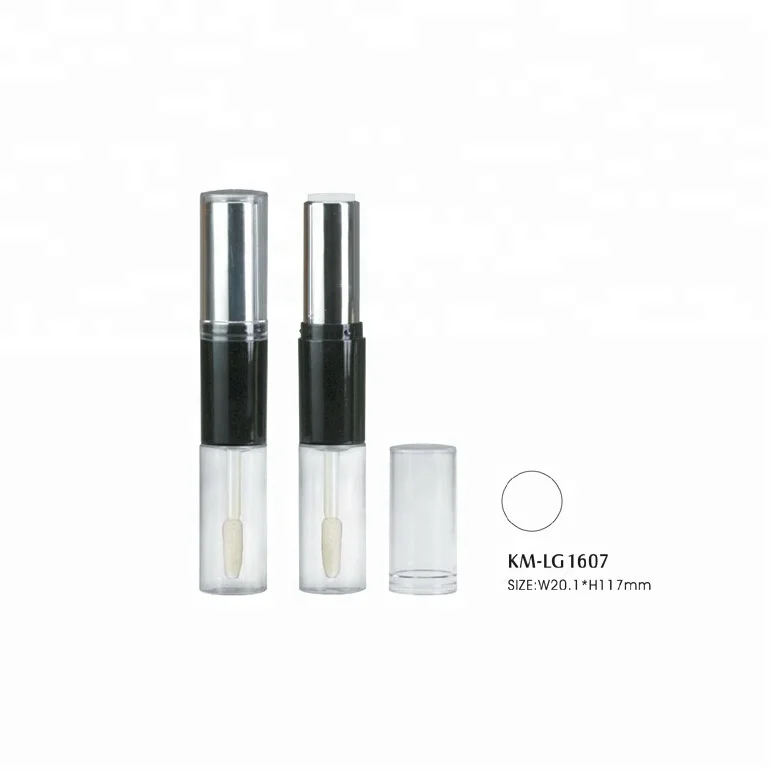 Dual Lipstick Lip Gloss Tube with Applicator Empty Plastic New Cosmetics Hot Stamping