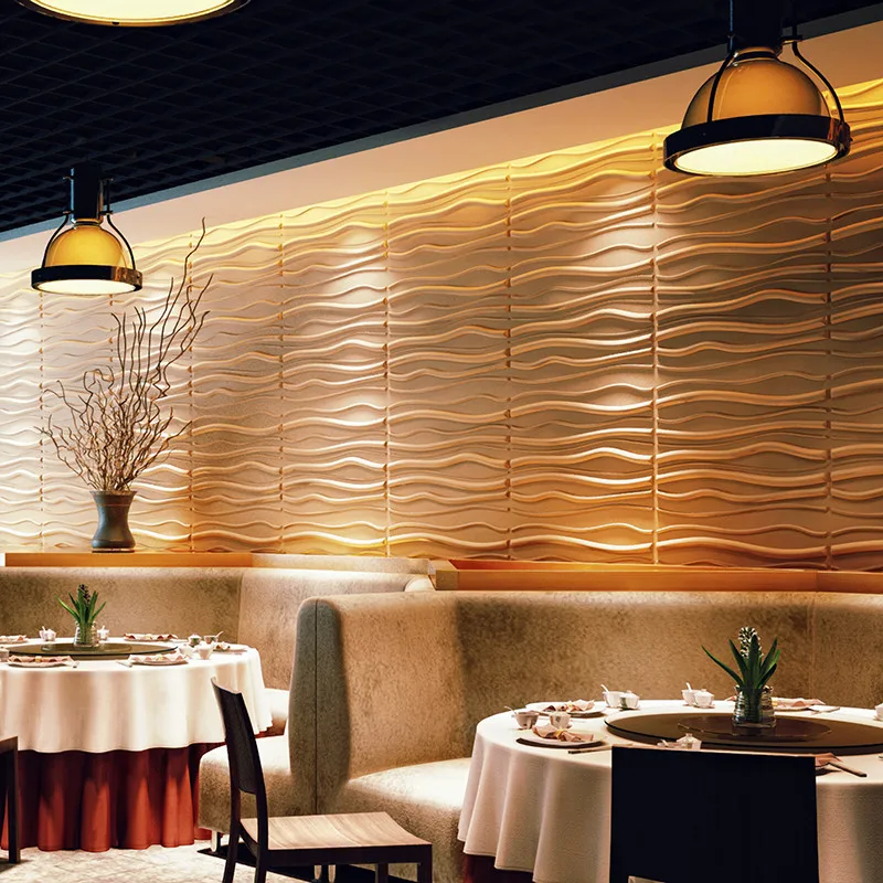 Plant Fiber Easy Diy Interior Decorative Wall Papers 3d Wall Murals for Restaurant