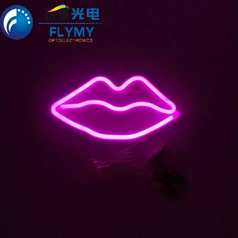 Lip Neon Signs LED Decor Light Wall Decor for Christmas Decoration Birthday