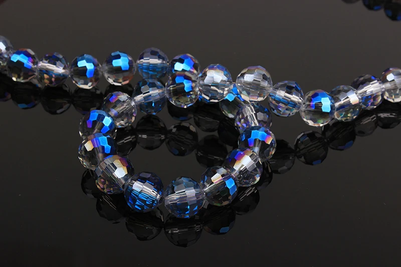 2017 fashion bicolor shiny clear faceted crystal glass bead curtain for decorating