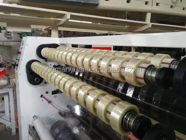 
Four shaft exchange tape roll cutter,cello adhesive tape production line 