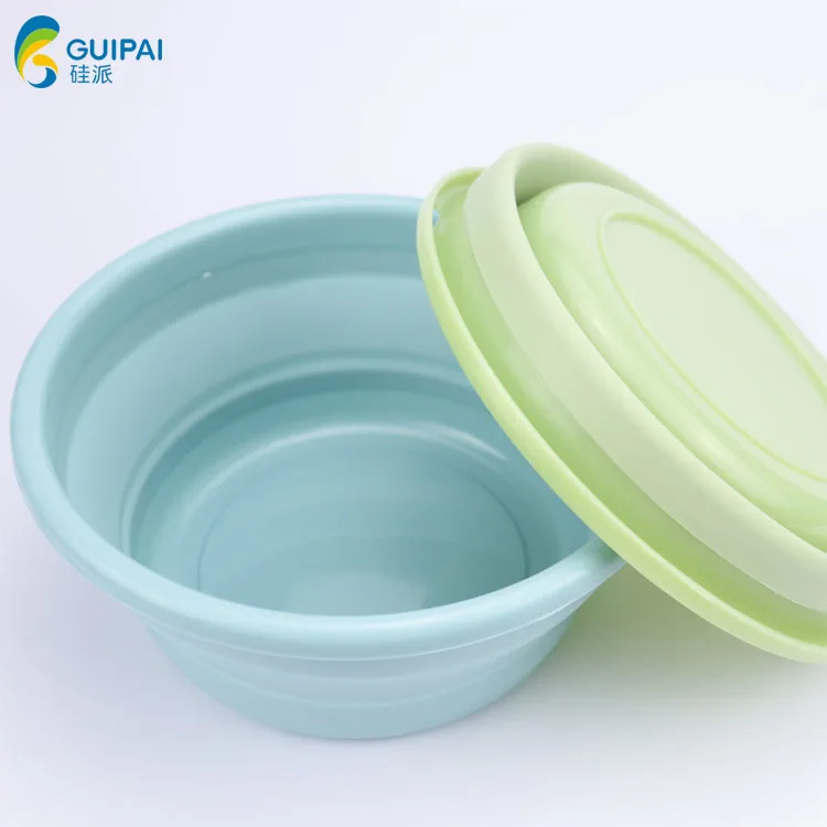Creative Portable Plastic Collapsible Washing Up Bowl Folding Wash Basin For Children baby household