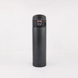 16oz Matte black stainless steel double wall thermal insulation thermos flask drinking water bottle