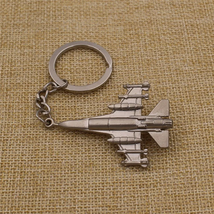Custom zinc alloy metal airplane/aircraft model keychain