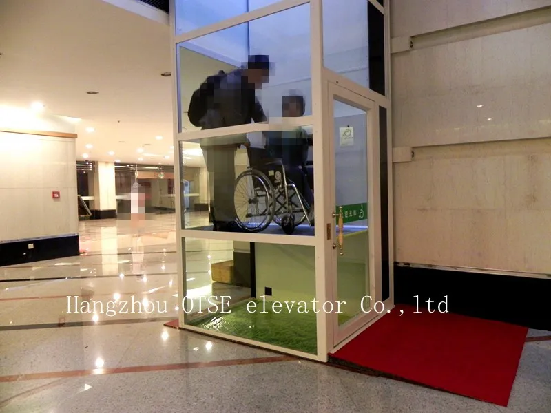 Platform lift screw drive lifts with manual open door