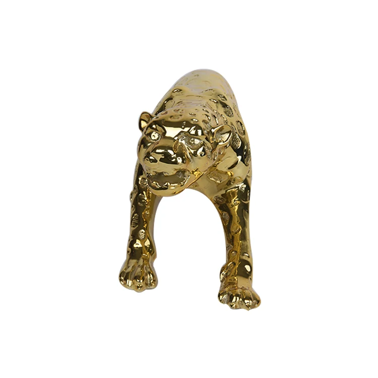 Unique Faber-glass Leopard gold animal mannequin realistic