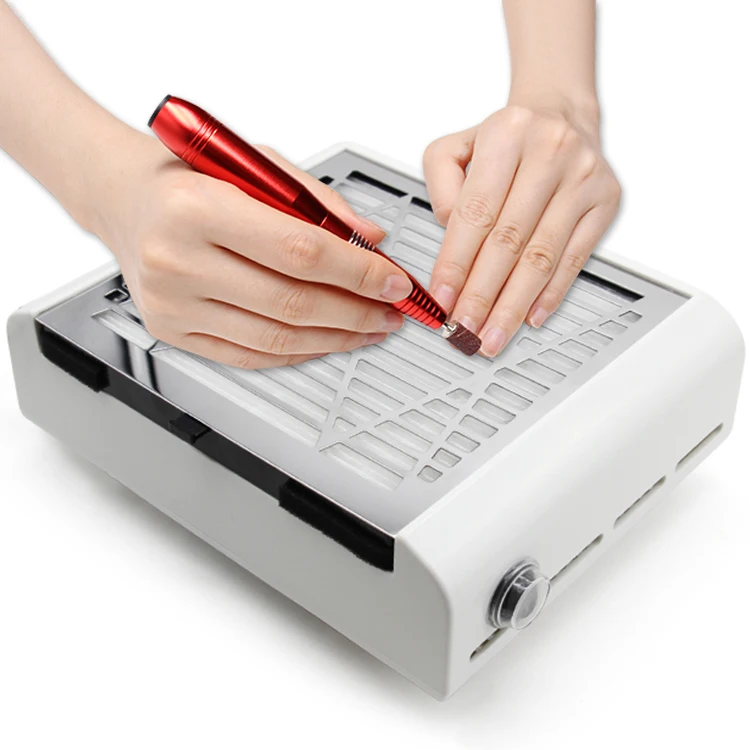 Strong Fan Table Nail Drill Dust Collector Extractor with No-spilling Replaceable Filter