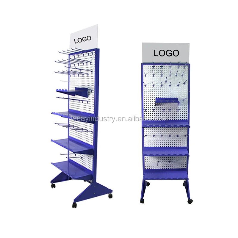 3Layer POS Floor Pharmcy Salon Hair Color Drug Cosmetic Store Shelf Metal Makeup Display Stand Hair Care Display Stand
