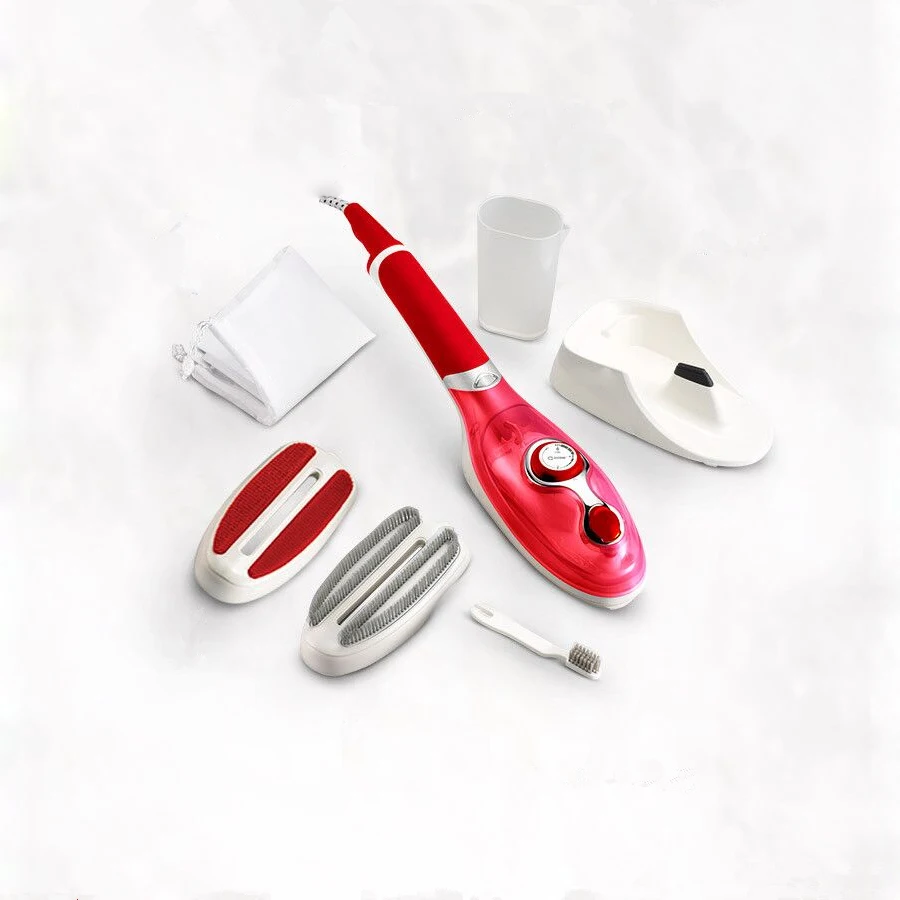Red Plastic Portable garment steamer steam iron