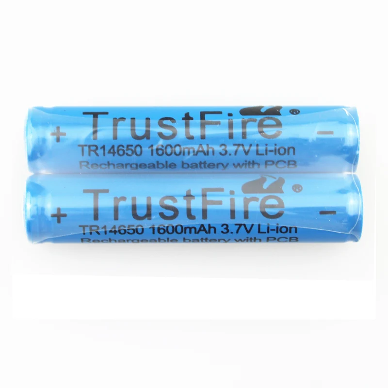 TrustFire 14650 3.7V 1600mAh Li-ion Rechargeable Battery with Protected PCB