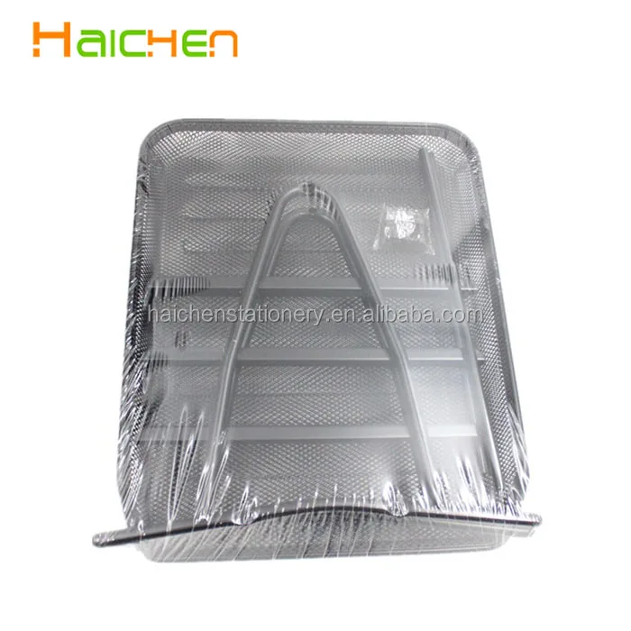 Factory office metal desk organizer mesh 3 tier document file tray