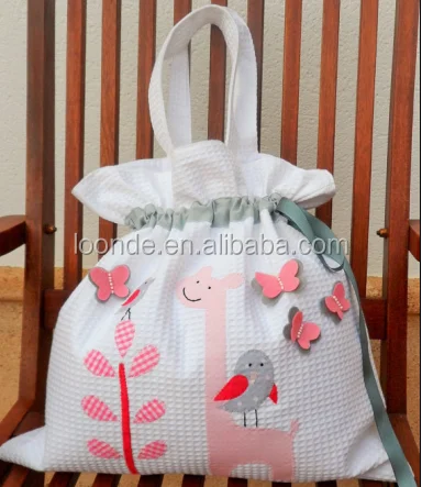 Cotton Carry Durable Drawstring bag Cross stitch pouch Gift for shopping, Picnic Vegetable,fruits