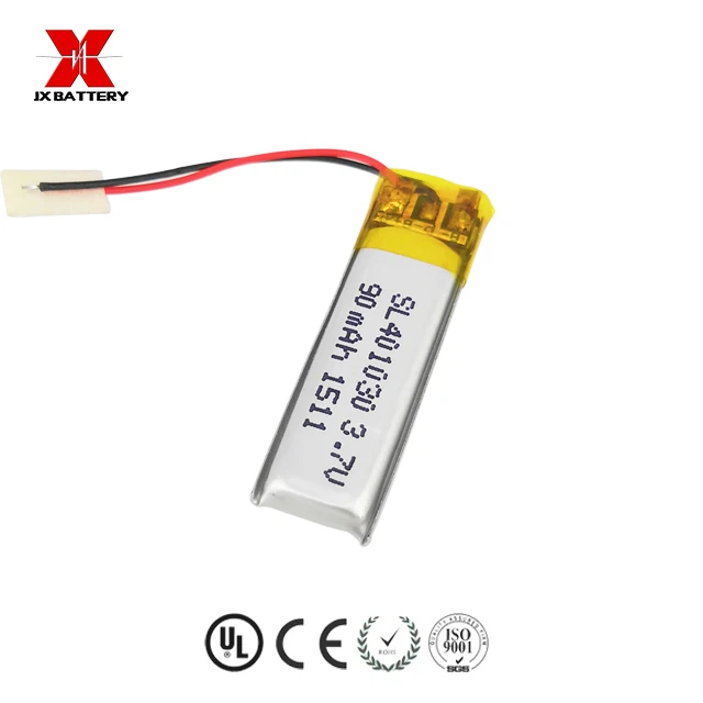 
loud-speaker battery rechargeable deep cycle polymer battery 3.7v 401030 90mAh batteries 