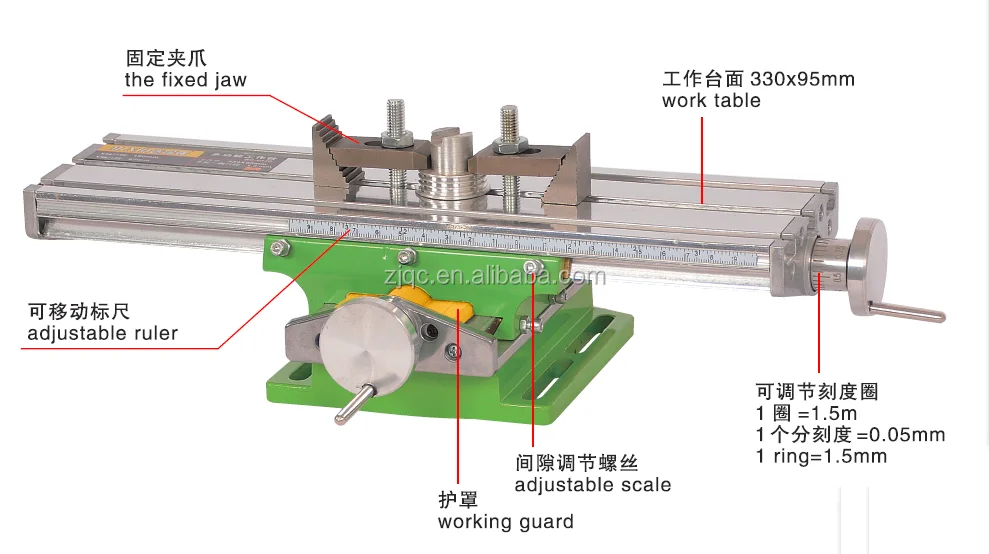 
6330 mini cross slide table for milling machine 