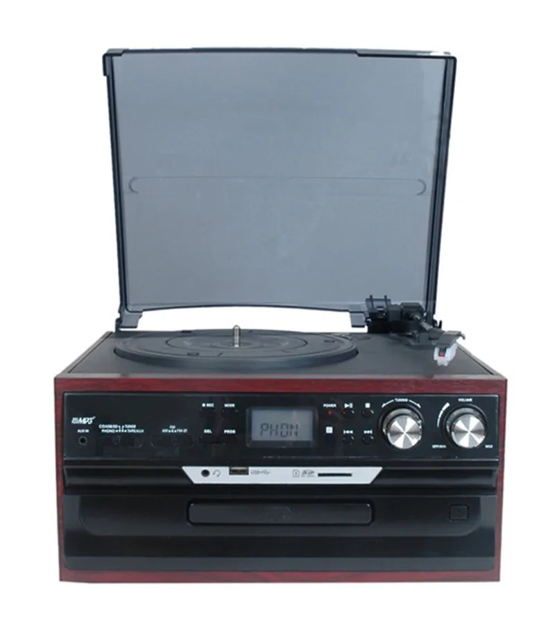 high quality vintage record radio cd cassette audio turntable player
