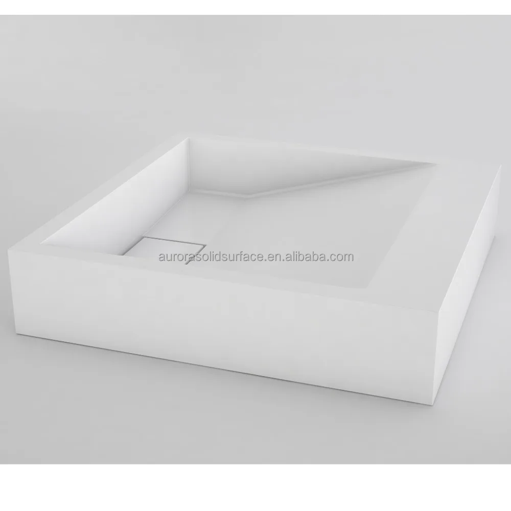 Factory Direct Supply Exquisite Bathroom Basin Artificial Solid Surface Stone Acrylic Art Wash Basin Sink