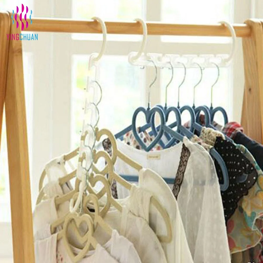 Plastic cascading wonder closet mini magic hangers