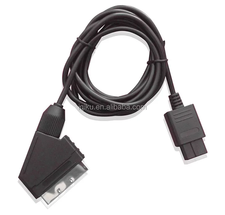 
High Speed 1.8M Scart RGB AV Cable For SNES/N64/Game cuber NGC Game Console 