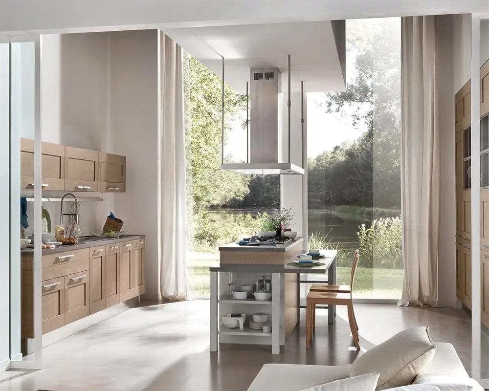 2024 Hangzhou Vermont L Shape Design Fit Kitchen Hanging Kitchen Cabinet Design