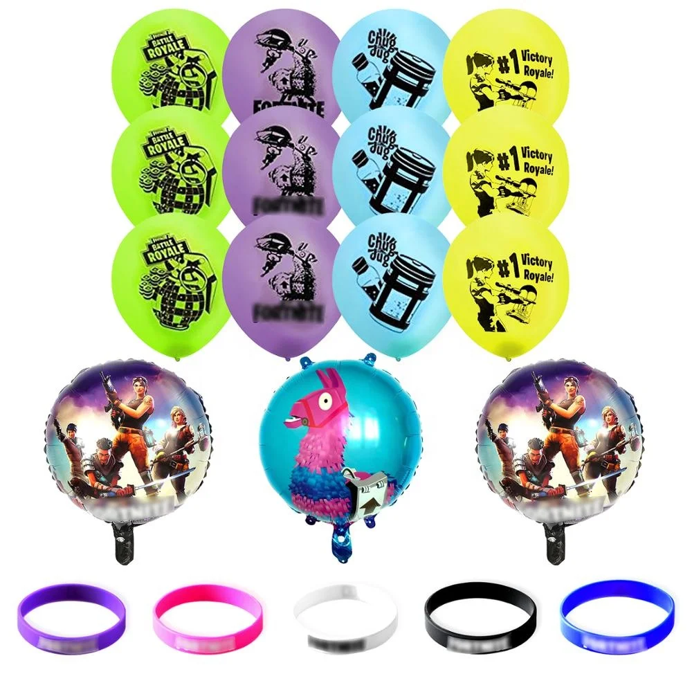 
Video Game Party Supplies Includes Cake Topper Latex Balloons Foil Balloons Perfect Battle Royale Gamer Decorations for Kids 