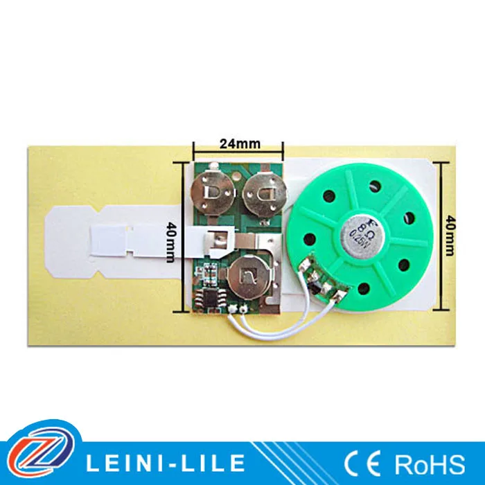 Slide Voice recording chips for toys folding paper printed greeting cards promotion sheets advertising pages sound music play