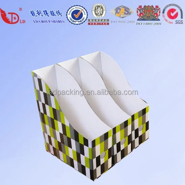 Recyclable magazine file cardboard paper box Eco-friendly pracrical box