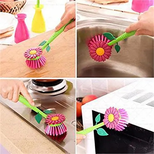 Greenwell Flower Design Kitchen Cleaning Brush Dish Brush