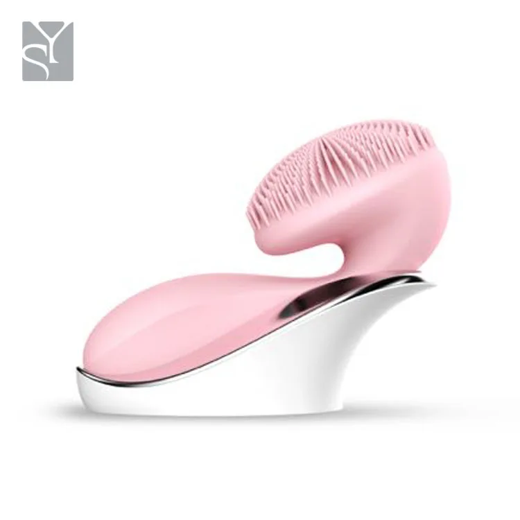 New design patent product waterproof electric silicone sonic face scrubber electric facial cleanser brush