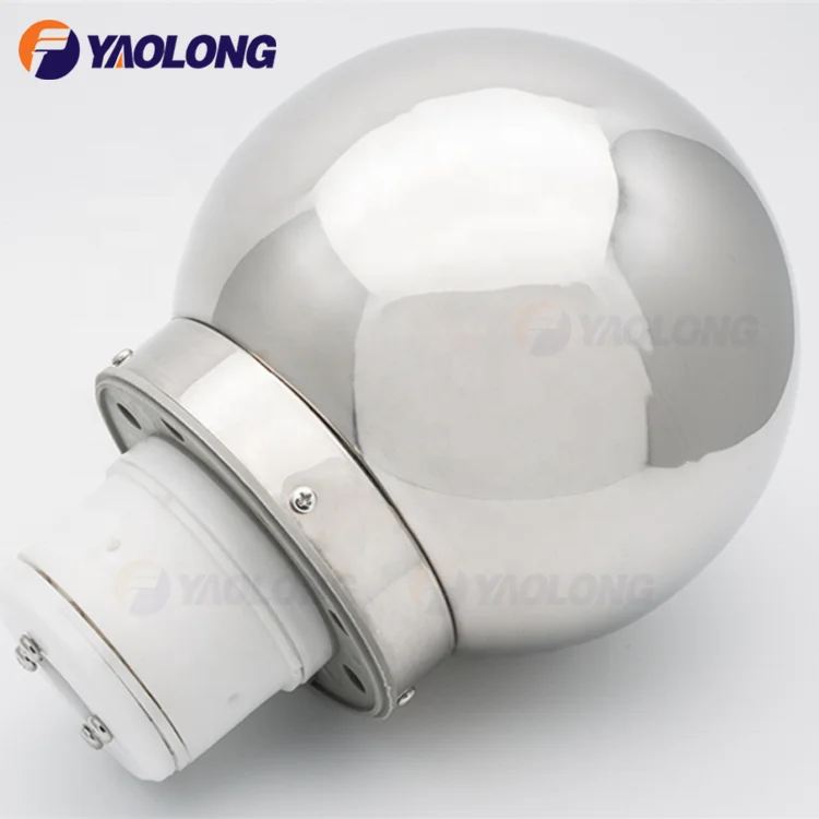 360 degree rotating mirror polish ball top flagpole finials wholesale flag pole factory