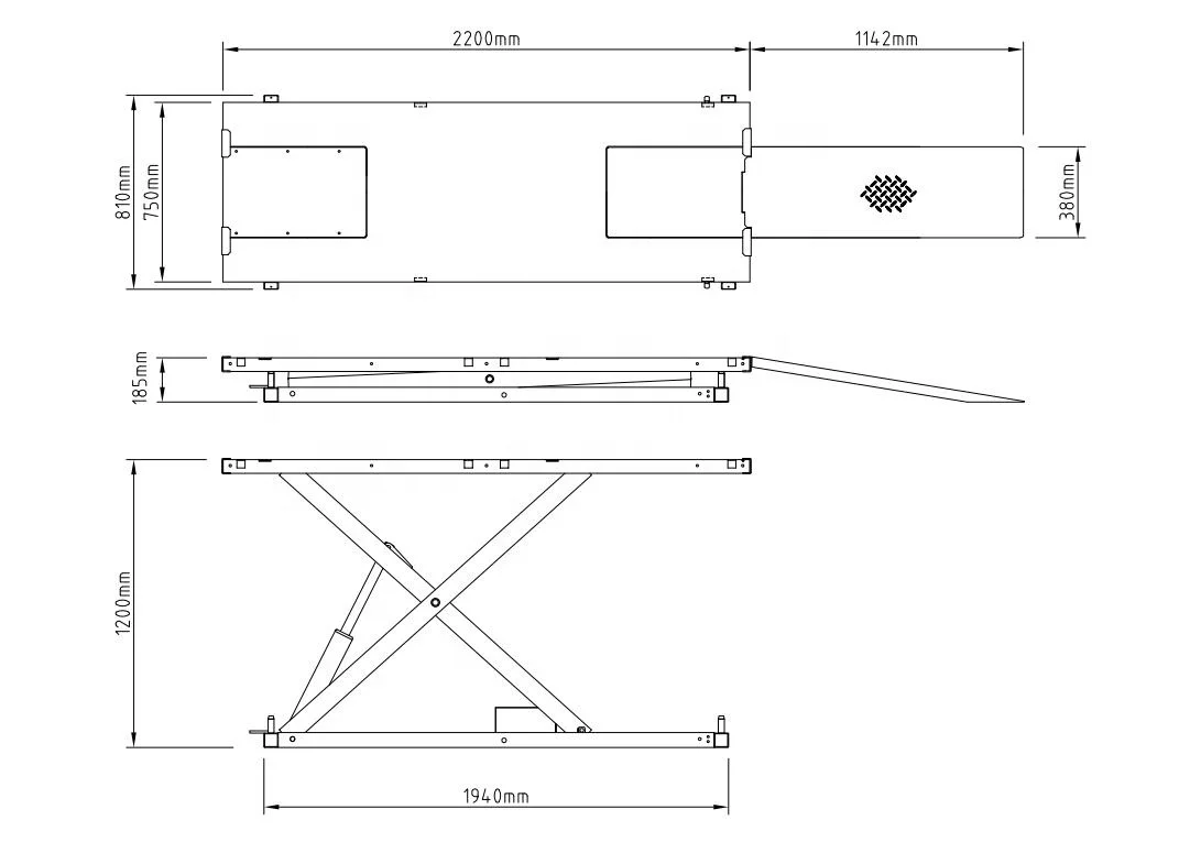 H970 ODM&OEM motorbike garage motorcycle hydraulic lift auto lift table bike lift table
