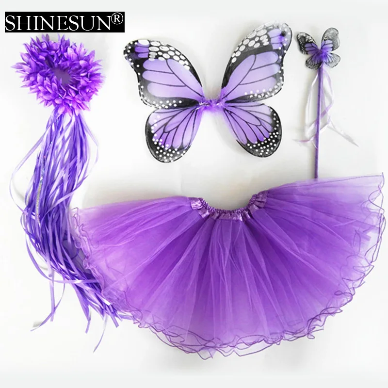 Wholesale Lovely Butterfly Fairy Wings Tutu Costume Sets