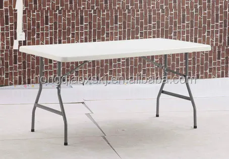 152cm 5ft folding regular table/solid polytene material table with steel legs/for wedding events display/easy carry table