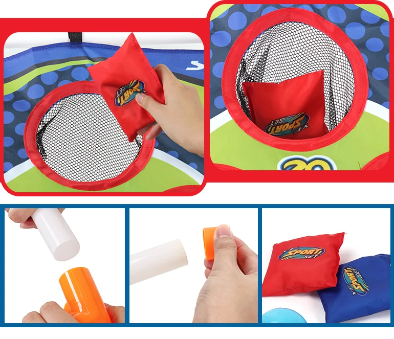 Best gift outdoor kids sport 6 sandbags toss game with sand bag