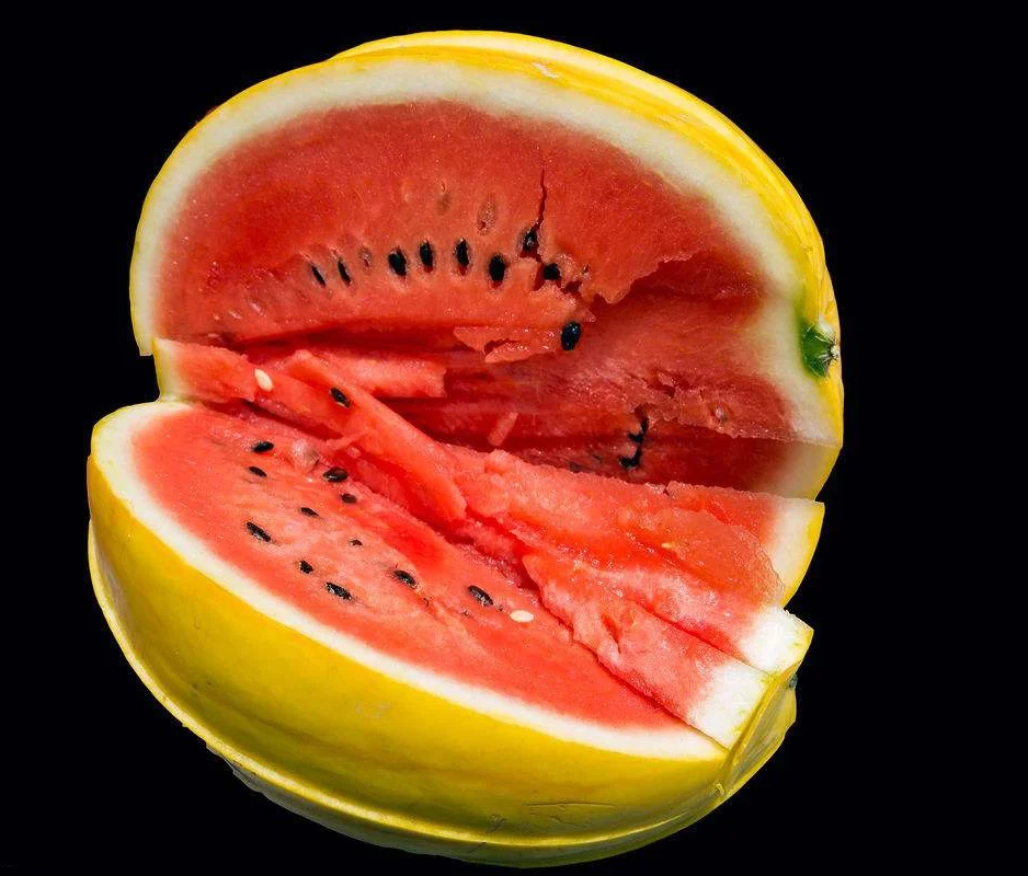 Ароматные Сильный Желтый корки красная плоть подарки семена арбуза для выращивания-Золотой № 1