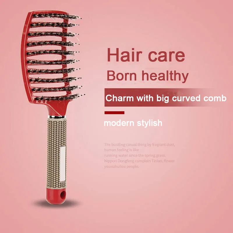 Professional Hair Comb hair Brush Women paddle brush with Bristle&Nylon Salon Styling Hairdressing Tools